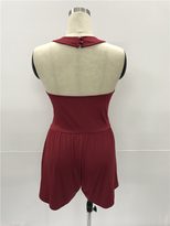 Backless Sleeveless Jumpsuit Loose Fit Hollow Out Design Casual Wear for Autumn