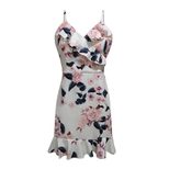 Summer Floral Print V Neck Sleeveless Dress Sexy Style Elegant Design Perfect for Parties and Ca