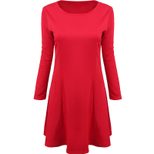 Womens A Line Dress Solid Color Mid Length Elegant Design Spring Fashion for Casual or Formal Oc