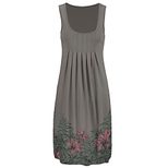 Womens Beach Vacation Sleeveless Dress Round Neck Floral Print Casual Style Wholesale Available