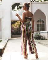 Summer Floral Print Jumpsuit Casual Style Comfortable Fit Lightweight Fabric Perfect for Everyda