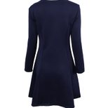 Womens A Line Dress Solid Color Mid Length Elegant Design Spring Fashion for Casual or Formal Oc