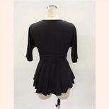Plus Size Womens Dress Solid Color Deep V Neck Three Quarter Sleeve Autumn Fashion Wholesale Ava