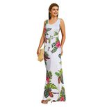 Sleeveless Floral Print Dress for Women Round Neckline Casual Summer Wear Available in Multiple Sizes