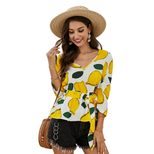 Elegant V Neck Floral Print Blouse for Women Lightweight Comfortable Fabric Spring and Summer Casual Wear