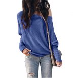 Off Shoulder Lantern Sleeve T Shirt for Women Casual Batwing Design Lightweight Fabric Autumn Collection