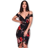 Floral Print Midi Dress for Women Sleeveless Bodycon Fit Casual Summer Wear