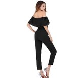 Chiffon Jumpsuit Short Sleeve Off Shoulder Ruffle Detail Sexy Design Spring Summer Fashion Whole