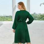 Plus Size Womens Ruffle Sleeve Dress Long Sleeve Summer Casual Wear fast shipping