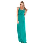 Sleeveless High Waist Twist Front Maxi Dress for Women Elegant Round Neck Design Perfect for Summer Events