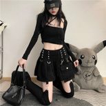 Ripped Denim Pleated Skirt Unique Design Removable Style Summer Fashion Casual Wear Wholesale Av