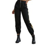 High Waisted Cargo Pants Letter Print Casual Style Comfortable Fit Perfect for Streetwear Wholes