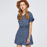 Floral Chiffon Dress for Women Short Sleeve Spring Style Elegant Design Wholesale Available fact