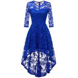 Cocktail Dress Lace Detail High Low Hem Spring Fashion Available in Multiple Sizes Wholesale Supply