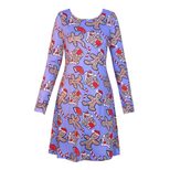 Long Sleeve Printed Dress Casual Style Autumn Winter Christmas Occasion Wholesale Available read