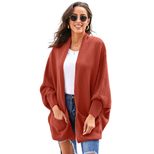 Batwing Sleeve Sweater Solid Color Loose Fit Mid Length Knit Autumn Winter Casual Wear Wholesale