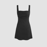 Backless A Line Mini Dress Slim Fit Waist Cinching Sexy Design Perfect for Parties and Night Out