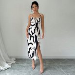 Womens Midi Dress Cow Print Elegant Style Sleeveless Spring Summer Collection Wholesale Availabl