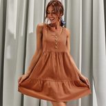 Summer V Neck Maxi Dress for Women Flowy A Line Silhouette Elegant Design Lightweight Fabric Per