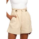 Womens High Waisted Pleated Casual Shorts Loose Fit Solid Color Summer Style Wholesale Available