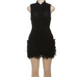 Summer Womens Dress Fashionable Sexy Sleeveless Hollow Out Elegant Perfect for Parties and Event
