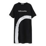 Womens T Shirt Dress Summer Style Plus Size Ruffle Trim Letter Print Casual Wear Wholesale Avail