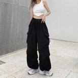 Casual Wide Leg Cargo Pants for Women Vintage Street Style Loose Fit Comfortable Fabric