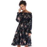 Floral Print Wrap Dress Elegant Design Comfortable Fit Spring Fashion Wholesale Womens Apparel R