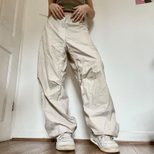 Casual Womens Pants Loose Fit Solid Color Cargo Trousers Comfortable Street Style