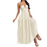 Elegant Summer Maxi Dress Sexy Spaghetti Straps Beachwear Lightweight Fabric Perfect for Vacatio