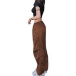Casual Wide Leg Pants for Women Solid Color Loose Fit with Drawstring Autumn Street Style