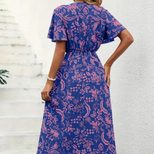 Floral Summer V Neck Dress Lightweight Casual Elegant Perfect for Beach or Party Wholesale Avail