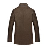 Mens Wool Blend Overcoat Warm Lined with Fur Collar Casual Business Style custom packaging