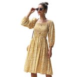 Floral Long Sleeve Dress for Women Casual Fit Spring Summer Collection customizable