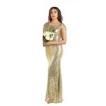 Elegant Sequin Evening Dress for Women Sleeveless V Neck Solid Color Perfect for Parties and Special Occasions Wholesale