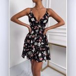 Vintage Floral French Style Womens Slip Dress Elegant A Line Silhouette Adjustable Straps Lightw