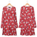 Long Sleeve Cartoon Print Midi Dress for Women Autumn Winter Style Available in Multiple Sizes Wholesale Ready