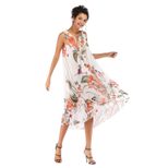 Chiffon Floral Dress Sleeveless Casual Elegant Design Spring Summer Womens Fashion Wholesale Ava