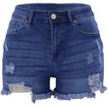 High Waisted Ripped Denim Shorts 4 Colors Available Casual Summer Wear Ready to Ship factory dir