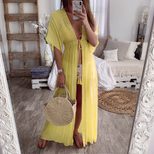 Lace Cardigan Dress Solid Color Summer Style Vacation Wear Ready to Ship Wholesale Available