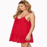 Fashionable Womens Backless Ruffle Hem Cami Dress Simple Vacation Style Lightweight Fabric Whole
