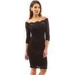 Lace Bodycon Dress for Women Off Shoulder Long Sleeve Elegant Party Wear Available in Multiple Sizes Wholesale