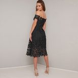 Off Shoulder Crochet Dress Elegant Design Trendy Style Perfect for Parties Wholesale Available