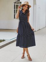 Polka Dot Maxi Dress Original Design Spring Summer Collection Elegant Style Wholesale Ready to S