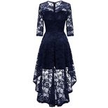 Cocktail Dress Lace Detail High Low Hem Spring Fashion Available in Multiple Sizes Wholesale Supply