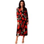 Floral Print Maxi Dress for Women V Neck Long Sleeve Summer Casual Wear factory direct