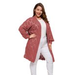 Plus Size Floral Pattern Cardigan Long Sleeve Lightweight Knit Spring Summer Style Wholesale Ava