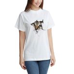 3D Printed T Shirt for Women Casual Short Sleeve Round Neck Polyester Summer Fashion