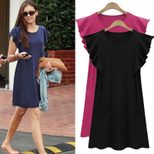 Plus Size A Line Dress Ruffle Sleeve Casual Flattering Fit Summer Wear for Curvy Women Wholesale