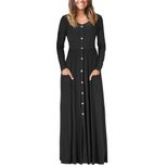 Long Sleeve Maxi Dress Round Neck Elegant Design Party Wear Wholesale Available factory direct